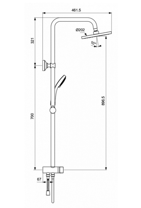 Душевая система VIDIMA "Баланс" ВА274АА СНЯТО С ПРОИЗВОДСТВА