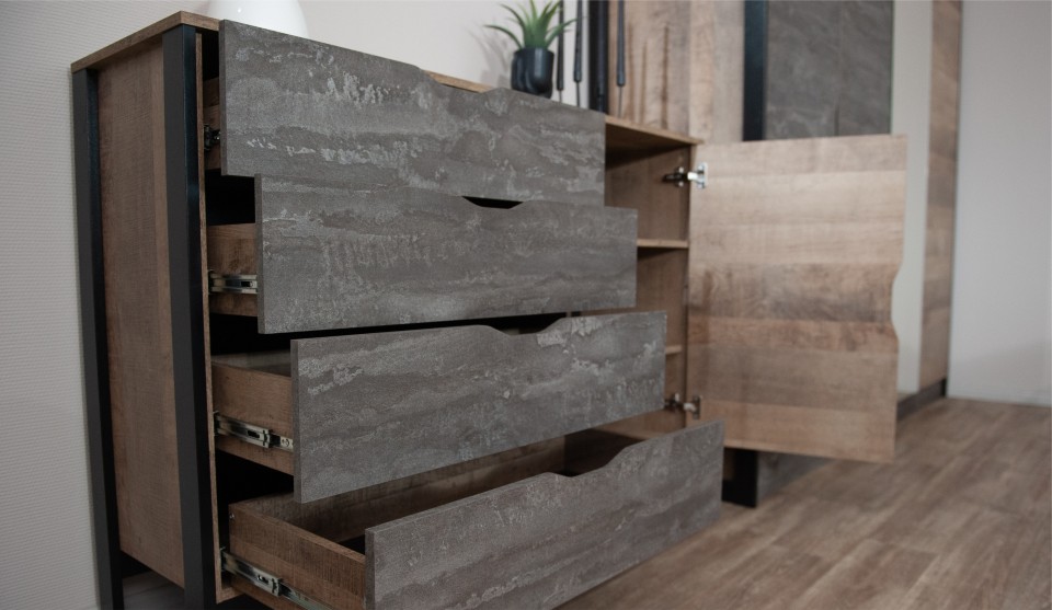 Комод 1 дверь 4 ящика "Стокгольм"