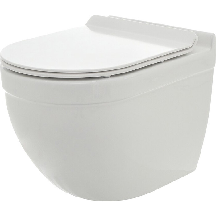 Унитаз подвесной AQUAme "Rimless" c сиденьем микролифт Унитаз подвесной AQUAme "Rimless" c сиденьем микролифт