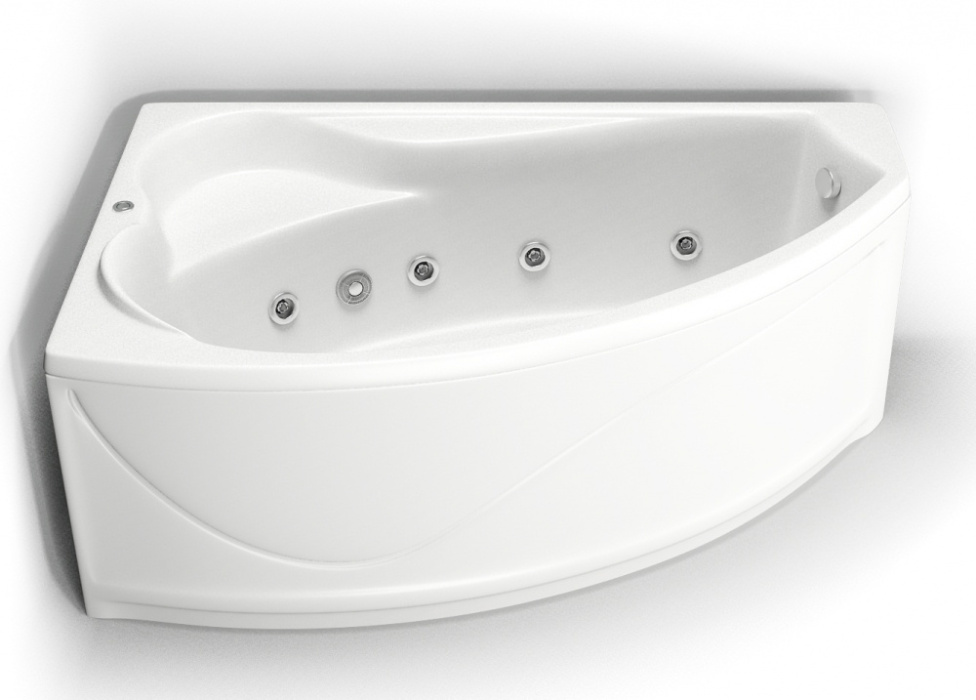 Ванна акриловая BAS "НИКОЛЬ" с г/м FLAT левая