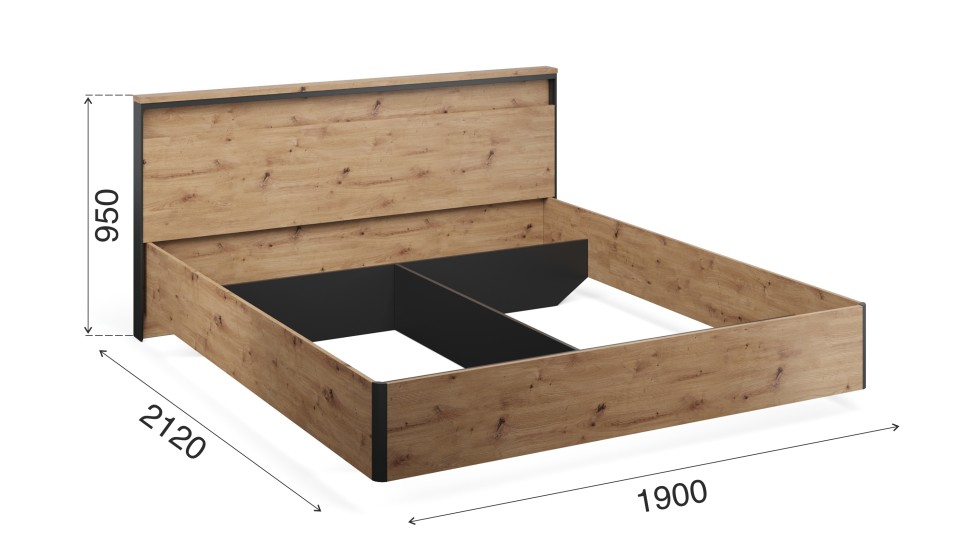 Кровать 180*200 "Тринити" без ламелей