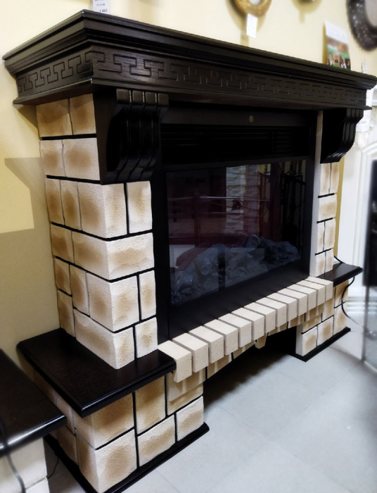 Каминокомплект Stone Brick 25 + Moonblaze