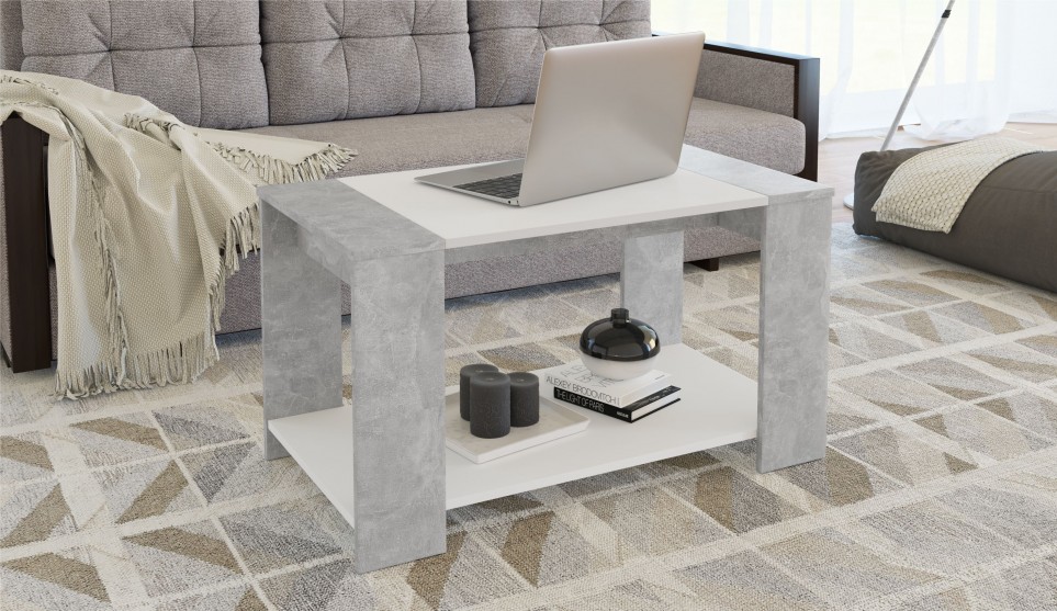 Стол журнальный "Аврора" Белый/ателье светлый Стол журнальный "Аврора" Белый/ателье светлый