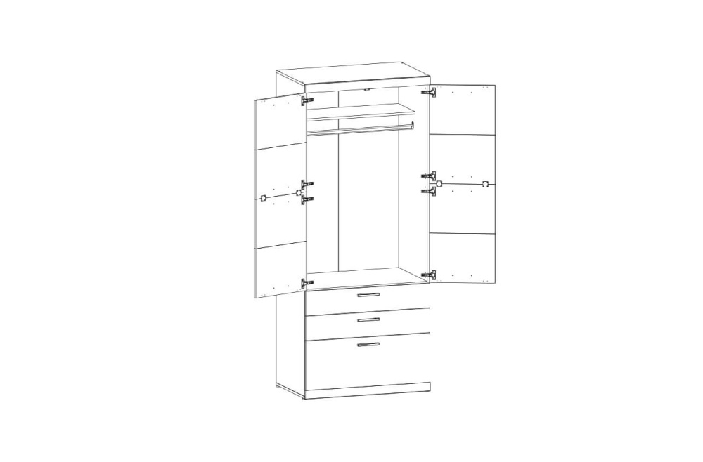 Шкаф "OSKAR" 2D3S СНЯТО С ПРОИЗВОДСТВА