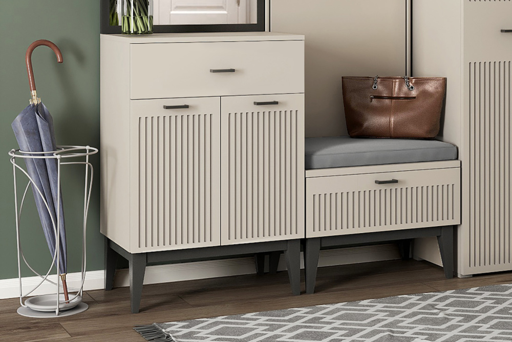 Прихожая "Хилтон" Кашемир серый