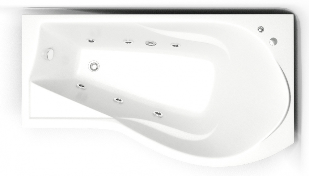 Ванна акриловая BAS "КАПРИ" с г/м FLAT правая Ванна акриловая BAS "КАПРИ" с г/м FLAT правая