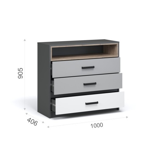 Комод 100 3 ящика "Квадро"