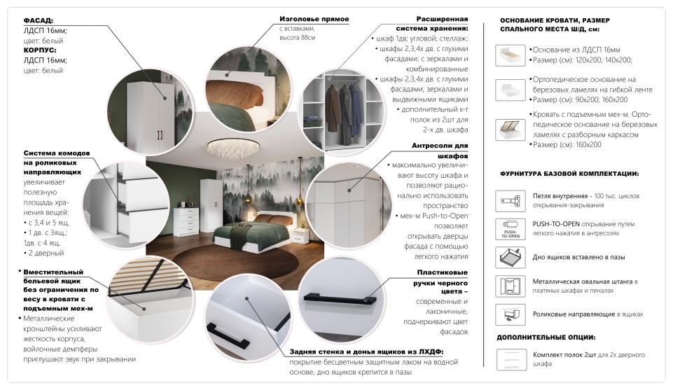 Спальня "Чикаго вайт"