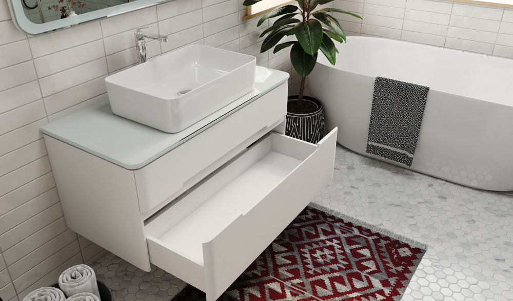 Тумба подвесная с раковиной Bosko 100