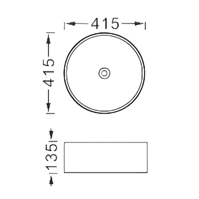 Раковина накладная Aquatek Европа 41 AQ5558-MW Белая матовая