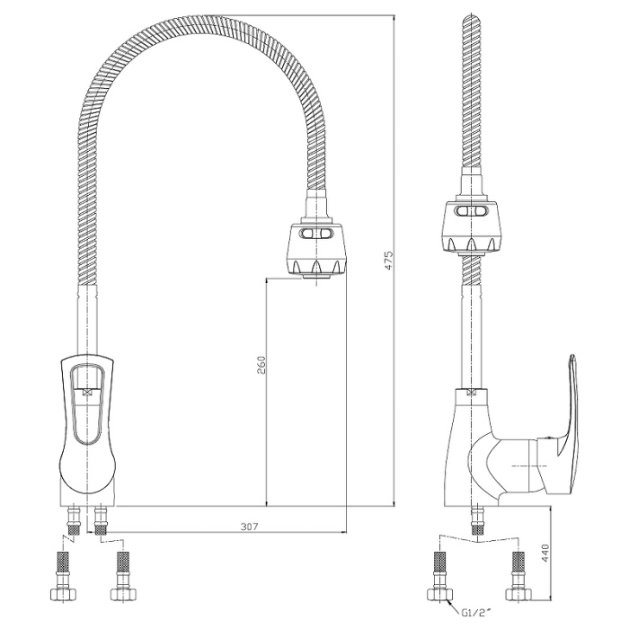 Смеситель для кухни Rossinka T T40-26
