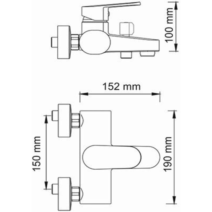 Смеситель для ванны WasserKRAFT "Donau" 5301