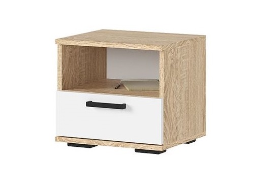 Тумба прикроватная ТБ-01 "Санса" Белый/Дуб сонома Тумба прикроватная ТБ-01 "Санса" Белый/Дуб сонома