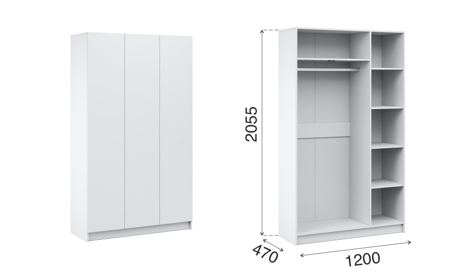 Шкаф 3-х дверный "Оникс вайт" Шкаф 3-х дверный "Оникс вайт"