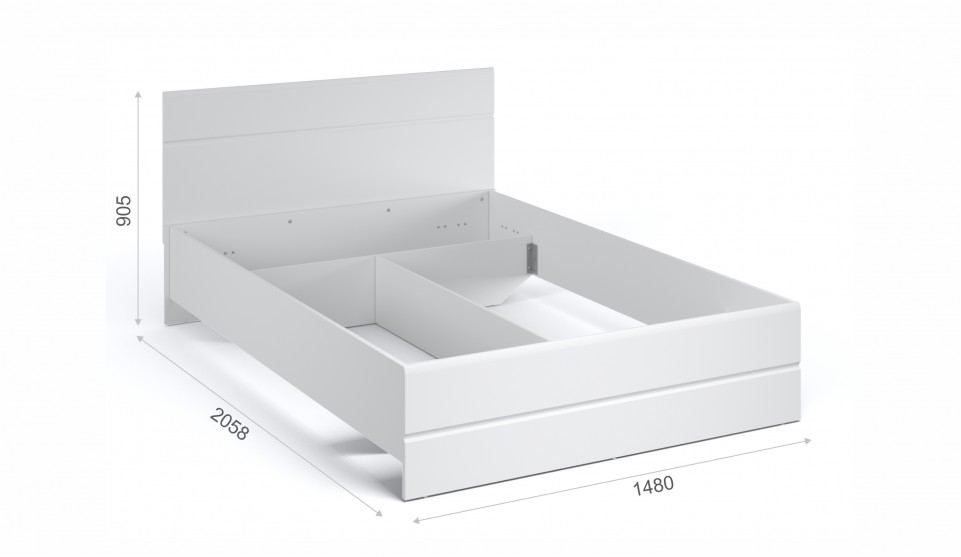 Кровать 140 без ПМ "Йорк" без ламелей