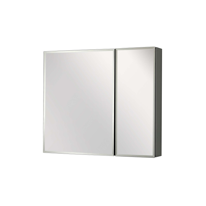 Алюминиевый зеркальный шкаф без подсветки 636Х660Х134