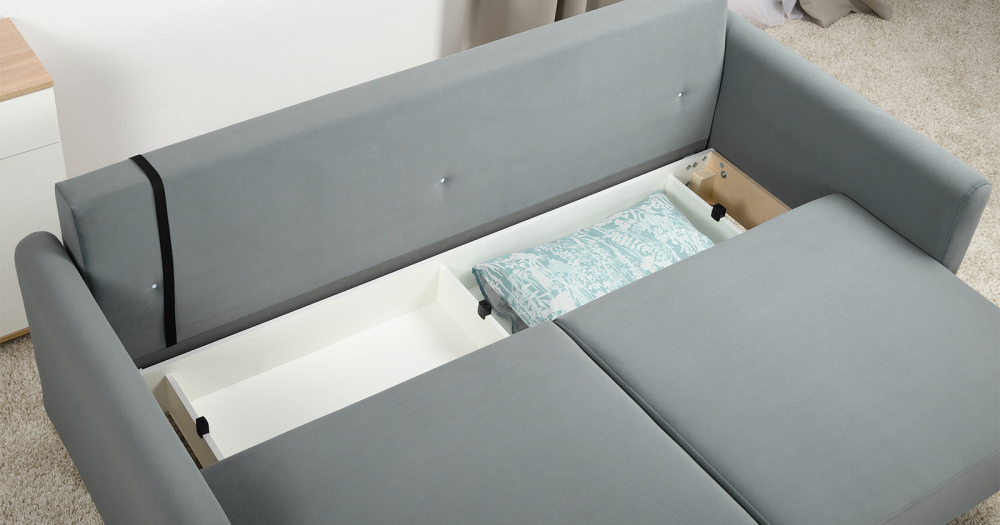 Диван "Барселона" ТД 673 Diagonal 995 (серо-голубой)