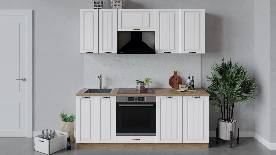 Модульная кухня «Лина» Дуб Крафт золотой, Белый Модульная кухня «Лина» Дуб Крафт золотой, Белый