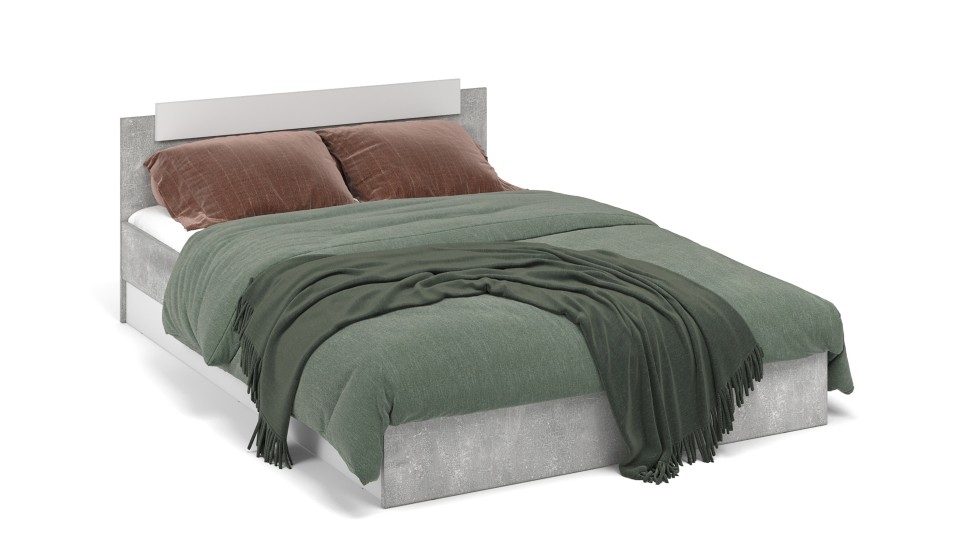 Кровать "Чикаго" 140 (основание ЛДСП) Белый