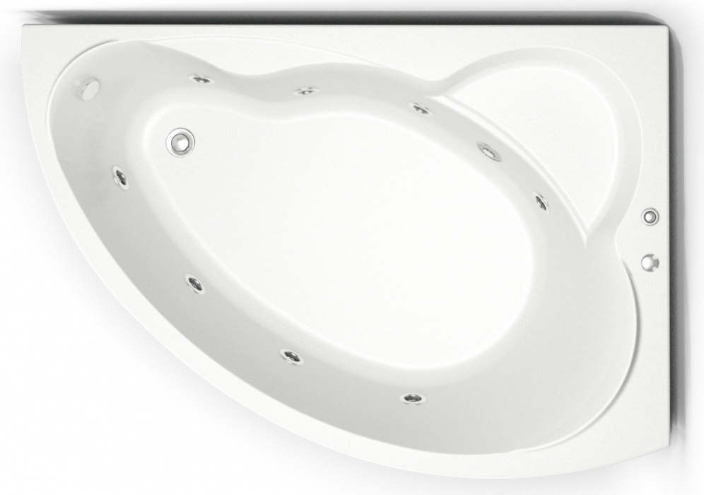 Ванна акриловая BAS "ЛАГУНА" с г/м FLAT правая Ванна акриловая BAS "ЛАГУНА" с г/м FLAT правая