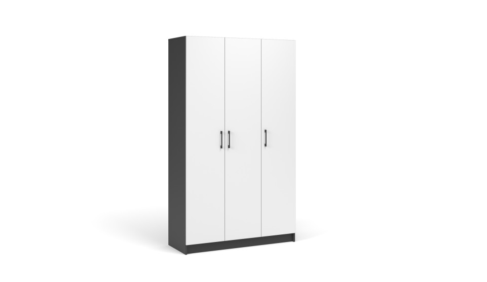 Шкаф 3-х дверный "Чикаго" Белый / Антрацит Шкаф 3-х дверный "Чикаго" Белый / Антрацит