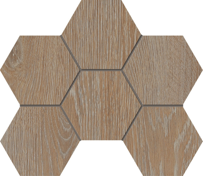 Мозаика Kraft Wood KW 01 Структурированный Hexagon 250Х28,5