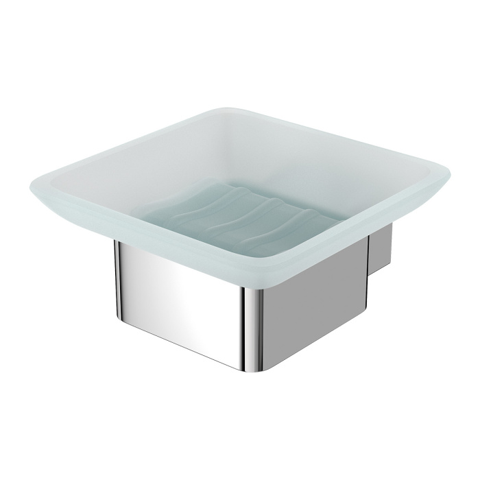 Мыльница Lemark SMOOTH LINE с держателем, хром Мыльница Lemark SMOOTH LINE с держателем, хром