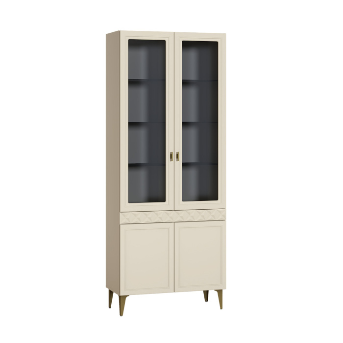 Шкаф-витрина "Марион" Бежевый