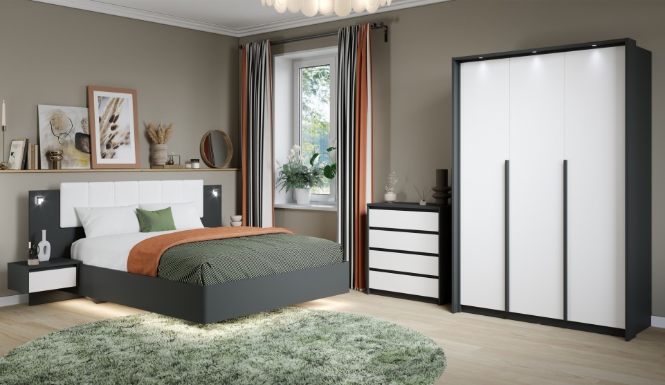 Спальня "Мишель" Антрацит Спальня "Мишель" Антрацит