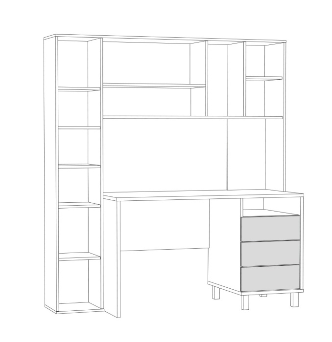 Стол компьютерный "Комфорт" 12.95 дуб сонома/белый