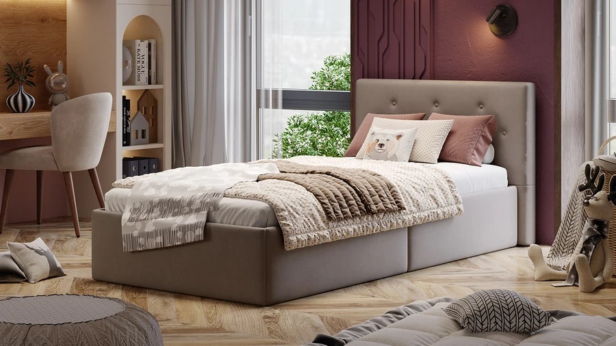 Кровать «Тейлор» Велюр Neo Бежевый