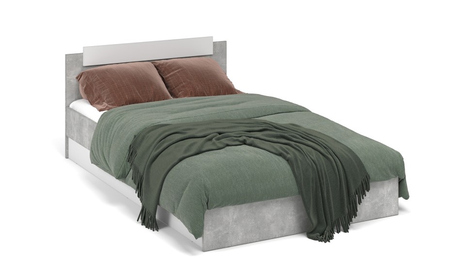 Кровать "Чикаго" 120 (основание ЛДСП) Белый Кровать "Чикаго" 120 (основание ЛДСП) Белый