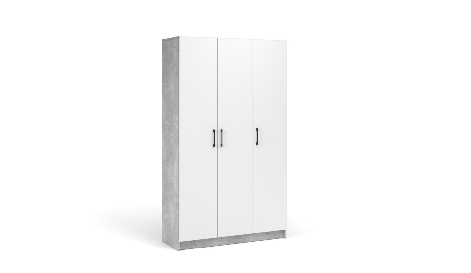 Шкаф 3-х дверный "Чикаго" Белый / Ателье светлый Шкаф 3-х дверный "Чикаго" Белый / Ателье светлый