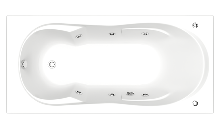 Ванна акриловая BAS "АХИН" с г/м FLAT 170Х80 Ванна акриловая BAS "АХИН" с г/м FLAT 170Х80