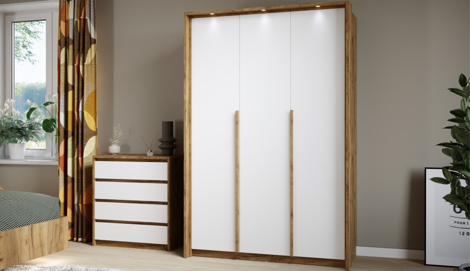 Спальня "Мишель" Белый/Дуб крафт золотой