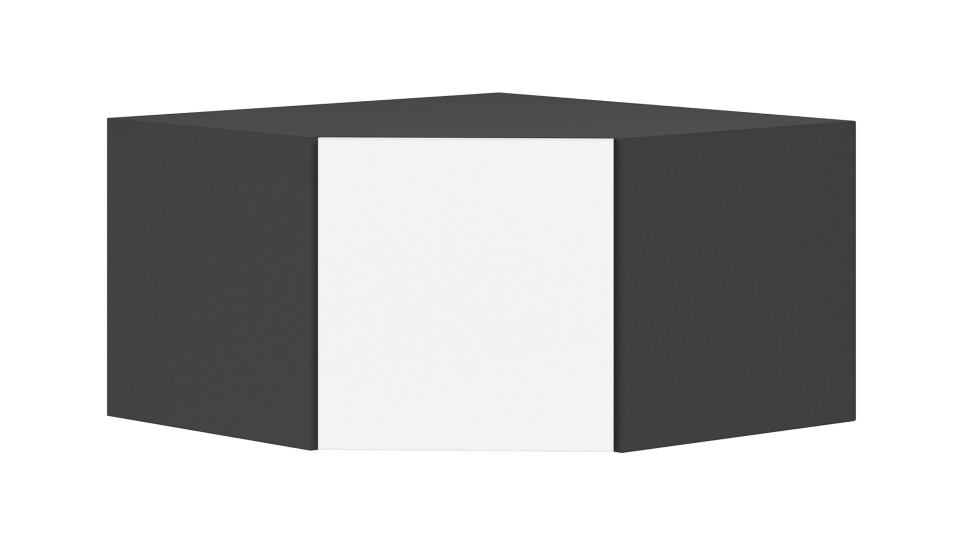 Антресоль угловая "Чикаго" Белый / Антрацит