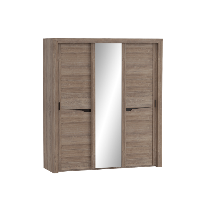 Шкаф трехдверный с раздвижными дверями "Соренто"