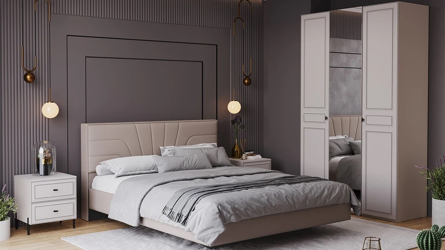 Спальный гарнитур «Пандора» №1 Кашемир