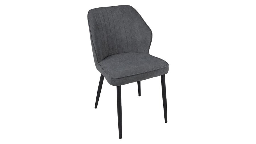 Стул «Крис» Черный муар, Микровелюр BRENDY Graphite