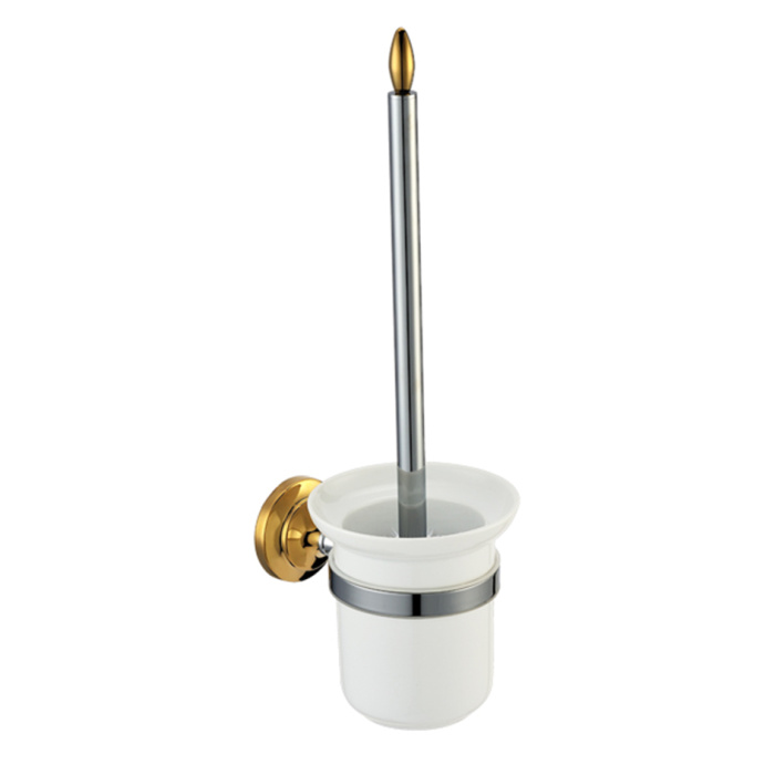 Ершик для унитаза подвесной MELANA хром+золото MLN-820006 150Х112Х386
