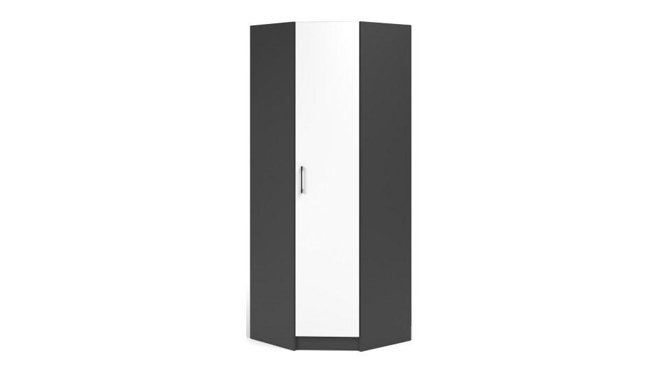 Шкаф угловой "Чикаго" Белый / Антрацит