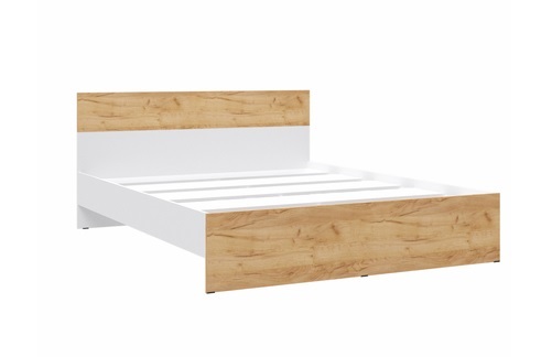 Кровать Юнона 1400 Белый/Дуб крафт золотой