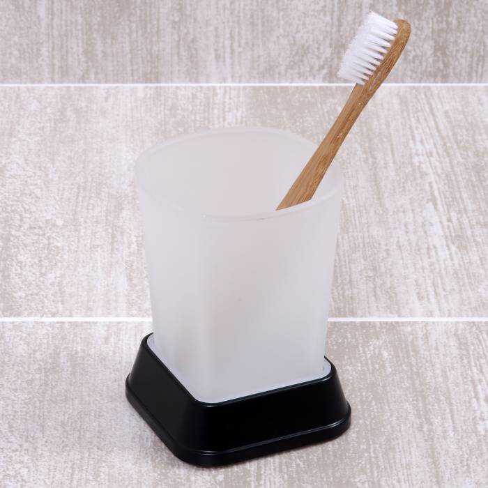 Стакан для зубных щеток "Amper" K-5428BLACK