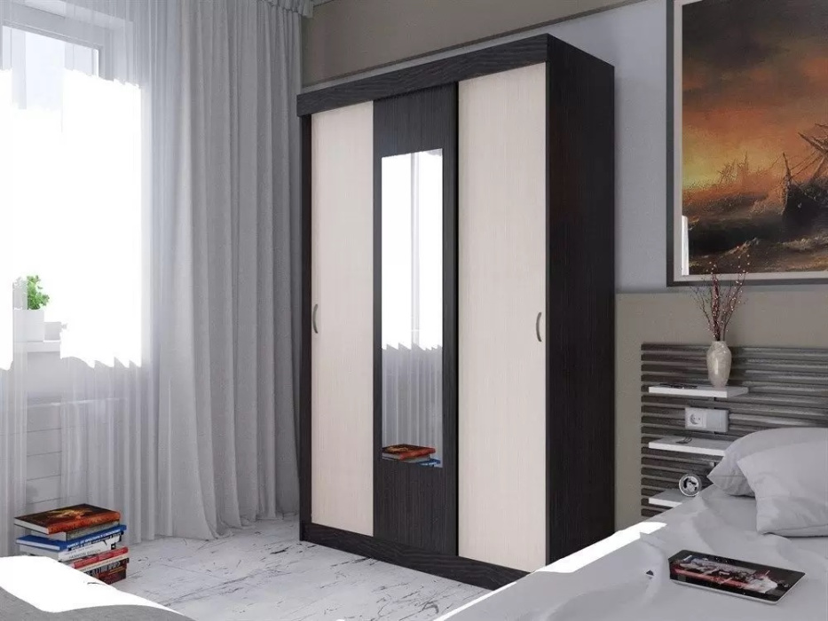 Шкаф-купе "Бася" Венге/Дуб молочный