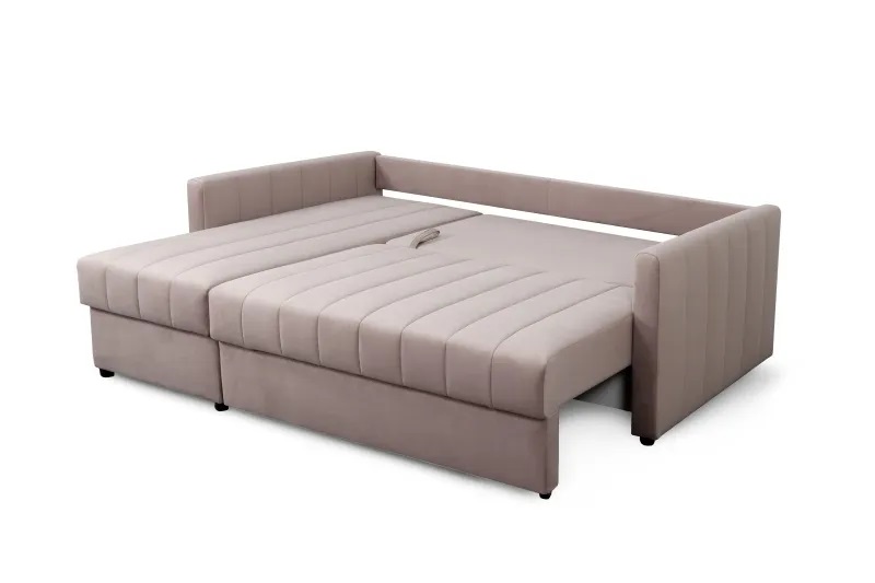 Угловой диван-кровать "Ларио" СТАНДАРТ Мора каппучино