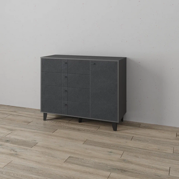 Комод Катрин - 13 Графит/Гранит лофт