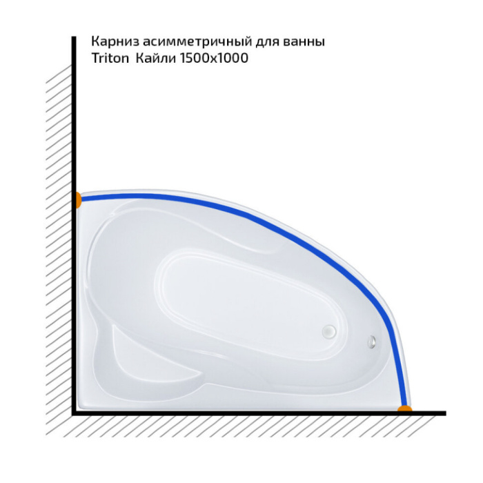 Карниз нержавеющий Triton Кайли 1500Х1000