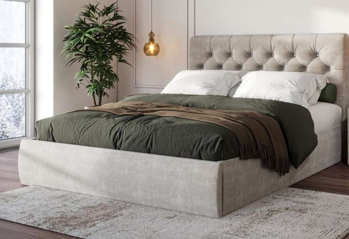 Кровать с подъемным механизмом «Беатриче» со стразами 160*200