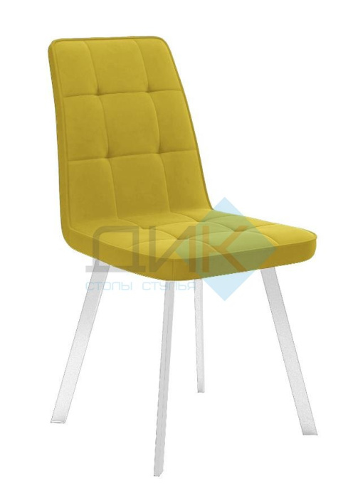 Стул DikLine 207 B16 YELLOW (ножки белые) Стул DikLine 207 B16 YELLOW (ножки белые)