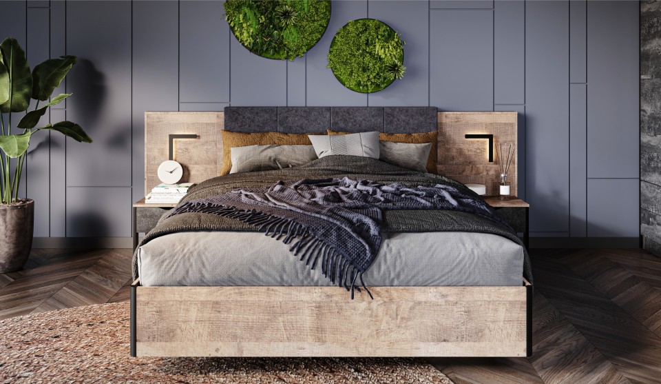 Кровать МИ 160 без ламелей "Стокгольм"